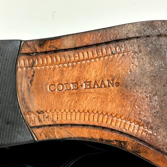 VERY GOOD Rancourt & Co. x Cole Haan Plain Toe Derby Black Calf Made in USA 8.5 - Picture 12 of 13